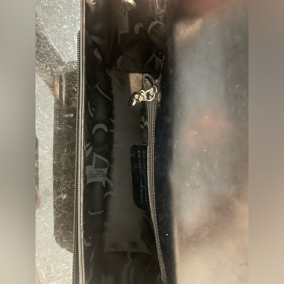 Ferragamo Vintage Y2K Rectangular Black Leather Trim Shoulder Bag - Picture 11 of 14